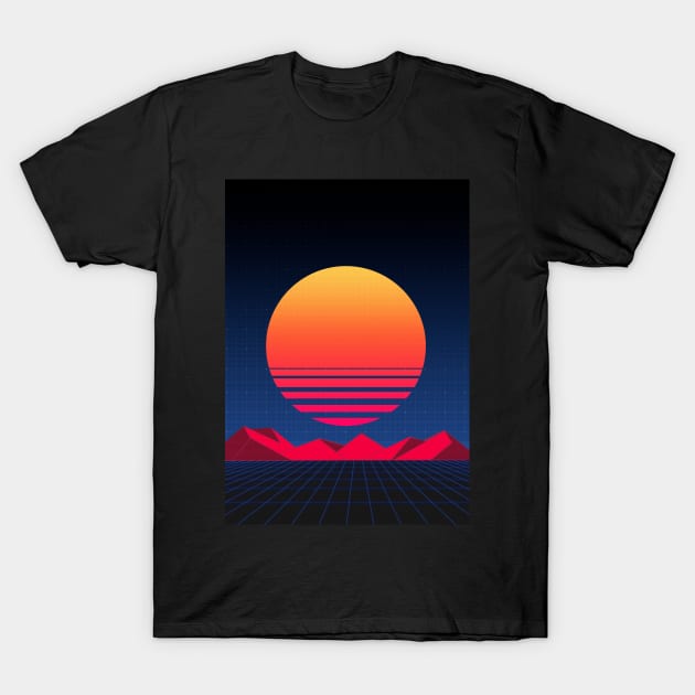 Retro sun T-Shirt by Kiboune